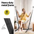 Gardeon Hammock Chair Stand Metal Frame Black Cheap