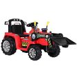 Rigo Kids Electric Ride On Car Bulldozer Digger Loader Remote 6V Red Hot on Sale