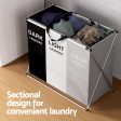 Artiss Laundry Basket Hamper Large Foldable Washing Clothes Storage 3 Sections Online Hot Sale