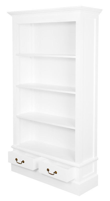 Tasmania 2 Drawer Bookcase (White) Cheap