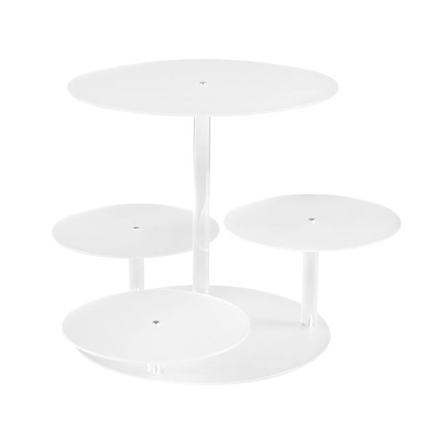 5-Star Chef Cake Stand 5 Tiers Acrylic Holder Display Round Clear Wedding Party For Discount