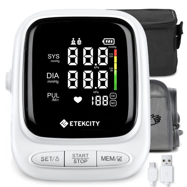 Etekcity Digital Body Weight Bathroom Scale, Black & Etekcity Smart Blood Pressure Monitor, White Bundle Online Hot Sale