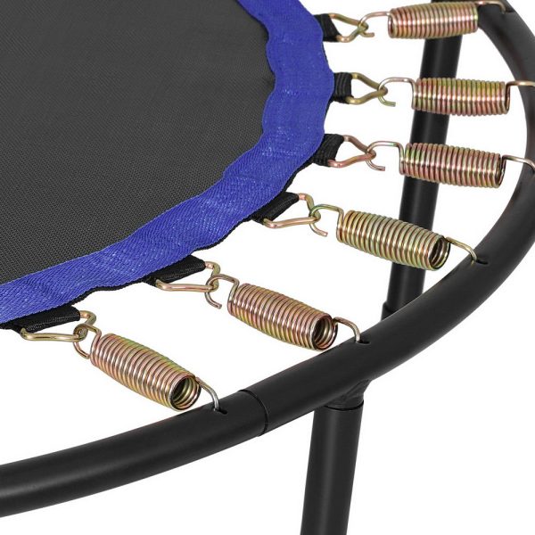 Everfit 48inch Round Fitness Trampoline Rebounder Adjustable Handrail Blue Hot on Sale