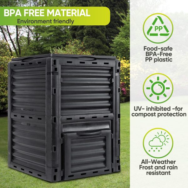 300L Large Garden Outdoor Compost Bin Composter | BPA Free Compost Barrel Sale