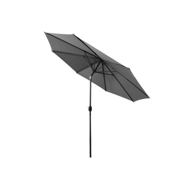 Instahut Outdoor Umbrella 2.7m Beach Pole Garden Tilt Sun Patio UV Charcoal on Sale