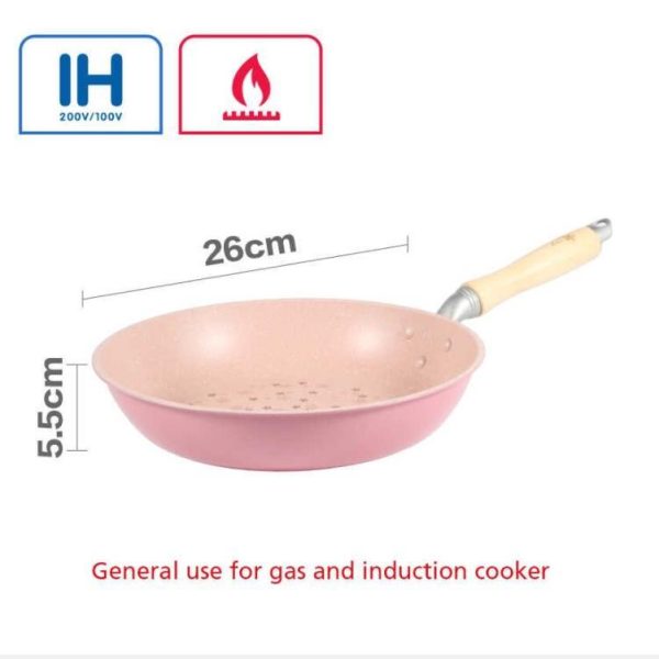 Justcook Japanese Style Non-stick Sakura Frypan Pink 26cm | Pink Non-Stick Frypan Online Sale