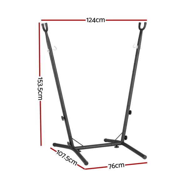 Gardeon Hammock Chair Stand Metal Frame Black Cheap