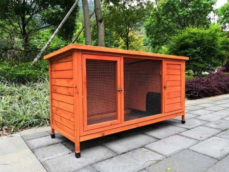 XXL Rabbit Hutch | Guinea Pig & Ferret Cage with Pull-Out Tray | 150x60x75 cm For Cheap