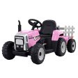 Rigo Kids Electric Ride On Car Tractor Toy Cars 12V Pink on Sale