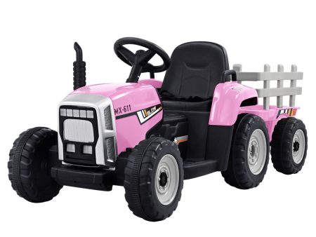 Rigo Kids Electric Ride On Car Tractor Toy Cars 12V Pink on Sale