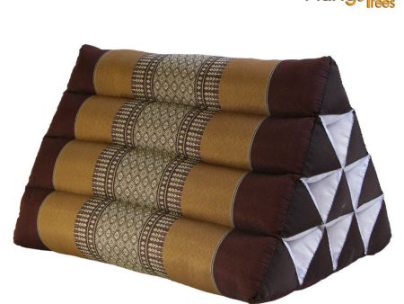 Thai Triangle Pillow Backrest Cushion Kapok Filled Brown Online Sale