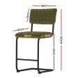 Artiss 2x Bar Stools Velvet Chairs Green Online Sale