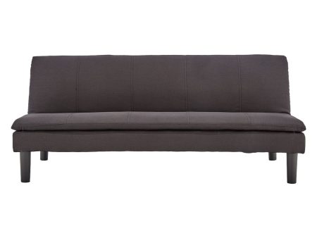 Black 3 Seater Modular Faux Linen Fabric Sofa Bed Couch by Sarantino For Cheap