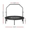 Everfit 48inch Round Fitness Trampoline Rebounder Adjustable Handrail Blue Hot on Sale