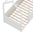 Artiss Bed Frame Wooden Kids House Single Frame White KORI on Sale