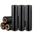 500mm x 400m Stretch Film Pallet Shrink Wrap 6 Rolls Package Use Plastic Black Hot on Sale