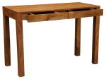 Amsterdam Solid Mahogany Timber 2 Drawer Desk (Light Pecan) Fashion