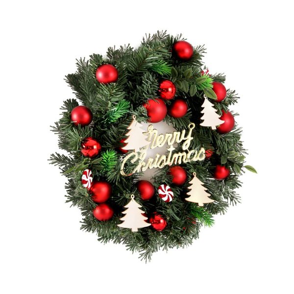 Jingle Jollys Christmas Wreath 40CM Xmas Garland Baubles Ornaments Party Decor For Cheap