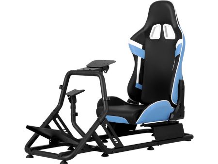 Artiss Racing Simulator Cockpit Steering Wheel Gaming Chair Blue Supply