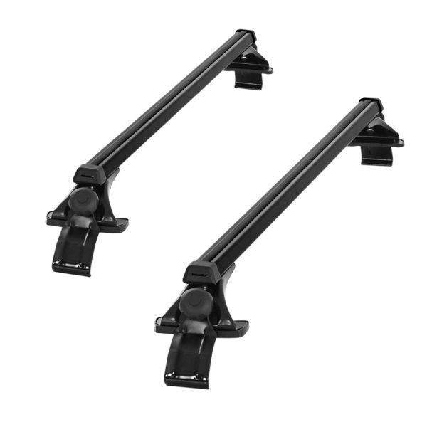 Universal Car Roof Racks Pod Aluminium Cross Bars Brackets 145cm Black For Cheap