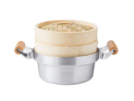 Justcook 20cm Non-stick Soup Pot with Bamboo Steamer and Lid | Versatile Cookware Sale