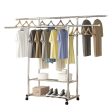 Ekkio Clothes Rack | Stainless Steel Double Rail on Sale