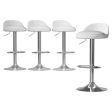 Artiss 4x Bar Stools PU Leather Gas Lift White Cheap