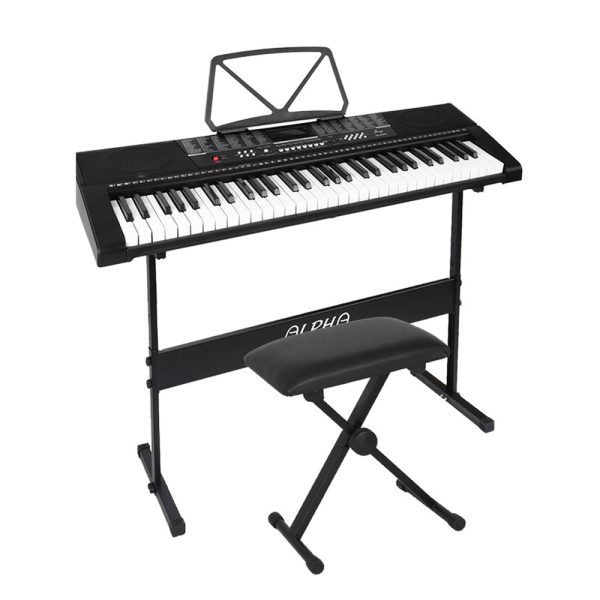 Alpha 61 Keys Electronic Piano Keyboard Digital Electric w  Stand Stool Speaker Online Hot Sale