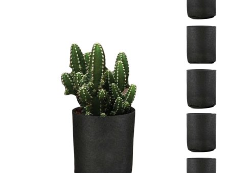 Fabric Flower Pots | 6 Pack | 1 Gallon | 3.8L | Garden Planter Bags | Black Felt Root Pouch For Sale