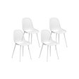 Gardeon 4PC Outdoor Dining Chairs PP Lounge Chair Patio Garden Furniture White For Sale