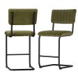 Artiss 2x Bar Stools Velvet Chairs Green Online Sale