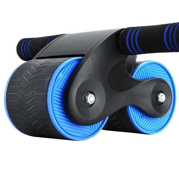 Everfit Ab Roller Automatic Rebound Abdominal Wheel Home Gym Workout Blue Online Sale