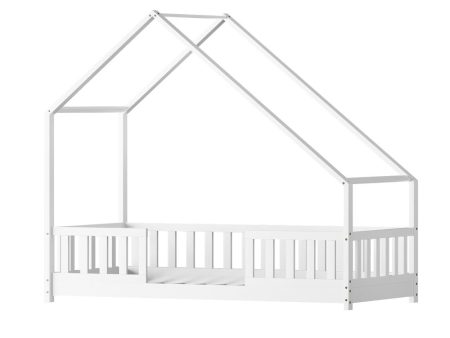 Artiss Bed Frame Wooden Kids House Single Frame White PAVO on Sale