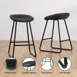 Artiss 2x Bar Stools Kitchen Dining Chairs Counter Stool PU Leather Metal Online