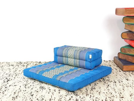 Meditation Cushion + Seating Block Set Blue For Discount