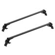 Universal Car Roof Racks Pod Aluminium Cross Bars Brackets 145cm Black For Cheap