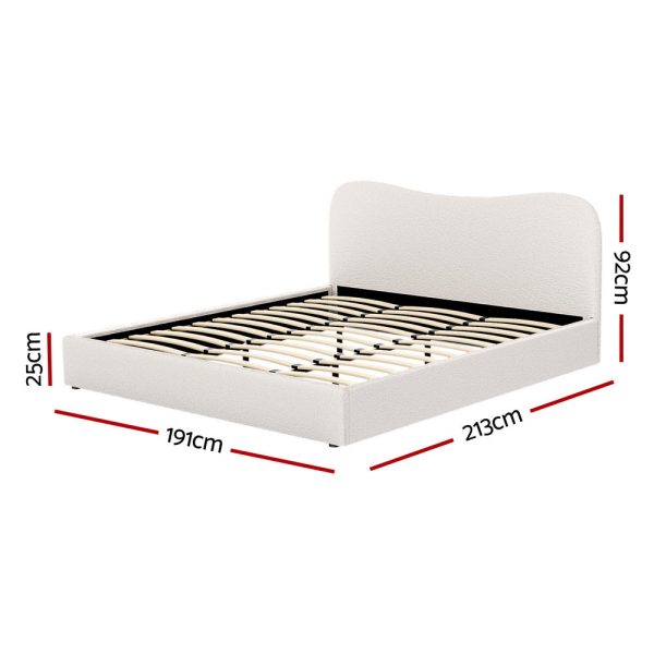 Artiss Bed Frame King Size Boucle DARA Hot on Sale