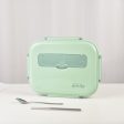 Kylin 304 Stainless Steel 5 Divided Smile Small Lunch Box With Soup Pot - Green | Small Smile Lunch Box Sale