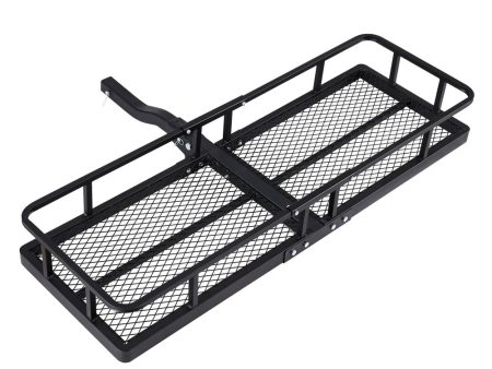 Giantz Universal Car Roof Rack Foldable Hitch Basket Cargo Carrier 152cm Black Online now