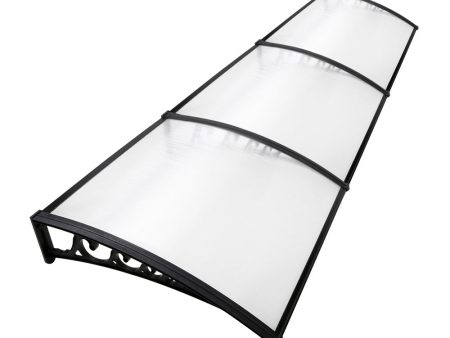 Instahut Window Door Awning 1mx3m Transparent Hollow Sheet Plastic Frame Sale