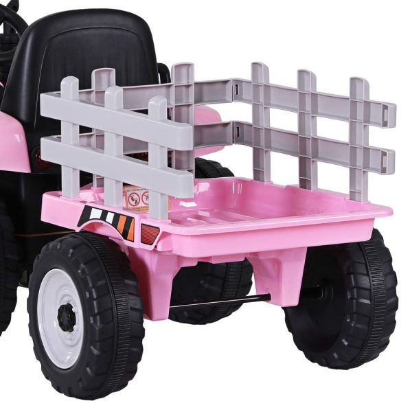 Rigo Kids Electric Ride On Car Tractor Toy Cars 12V Pink on Sale