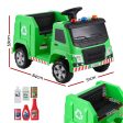 Rigo Kids Ride On Car Garbage Truck Police Light 12V Electric Toys Cars Green Cheap