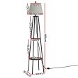 Artiss Floor Lamp 2 Tier Shelf Storage LED Light Stand Home Living Room Upright Discount