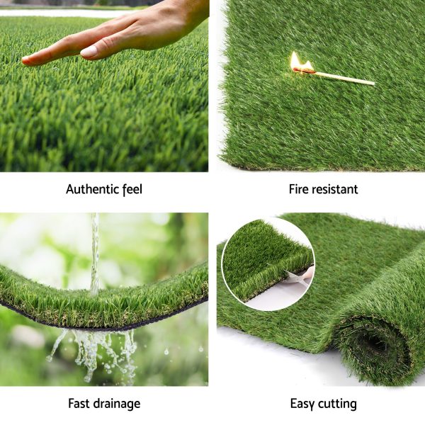 Primeturf Artificial Grass | 30mm | 2mx5m | 40SQM | Synthetic Fake Lawn Turf | Plastic Plant | 4-coloured Online now