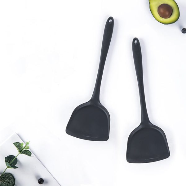 Justcook Silicon Wok Turner Utensil Spatula - Black | Versatile Kitchen Tool For Cheap