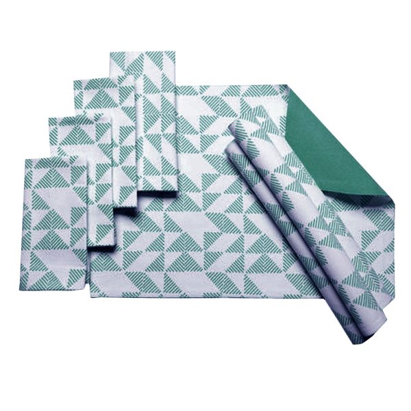 J.Elliot Home Cotton Napery Set - Pippa Teal (Set of 8) Online Sale