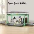 Artiss Storage Container Foldable Stackable Large 5 Sides Open Transparent 82L For Cheap