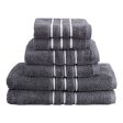 6 Pack Bath Towels Set Cotton Towel Grey Supply