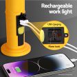 Giantz Work Light Rechargeable USB Cordless LED Lamp Hook Rotation Folding on Sale