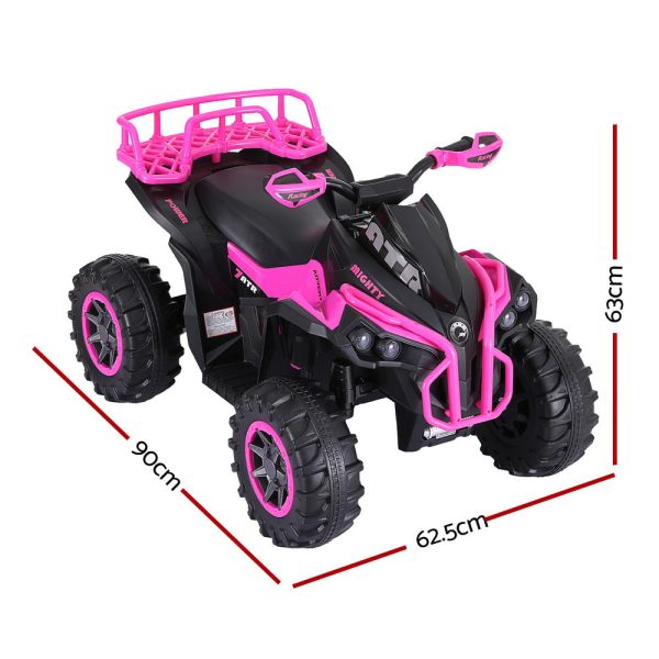 Rigo Kids Ride On Car | ATV Quad Motorbike | Storage Rack | Electric Toys | 12V | Pink Cheap